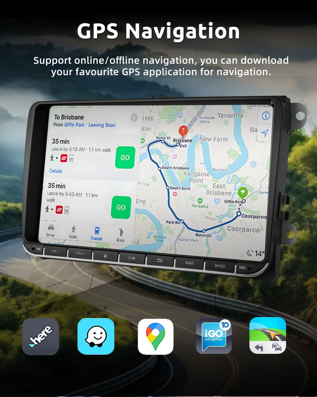 ESSGOO True 4+64G Wireless Autoradio 9 Zoll Bildschirm mit Carplay und Android Auto, Android15 Car R