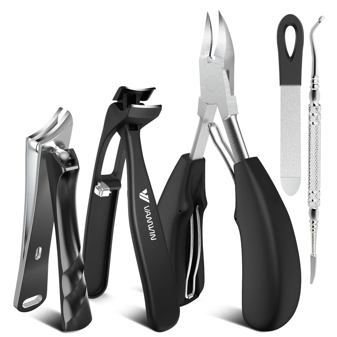 5-in-1 Nagelknipser Set – Professionelles Fusspflege-Set für Dicke Zehennägel, Eingewachsene Nägel,