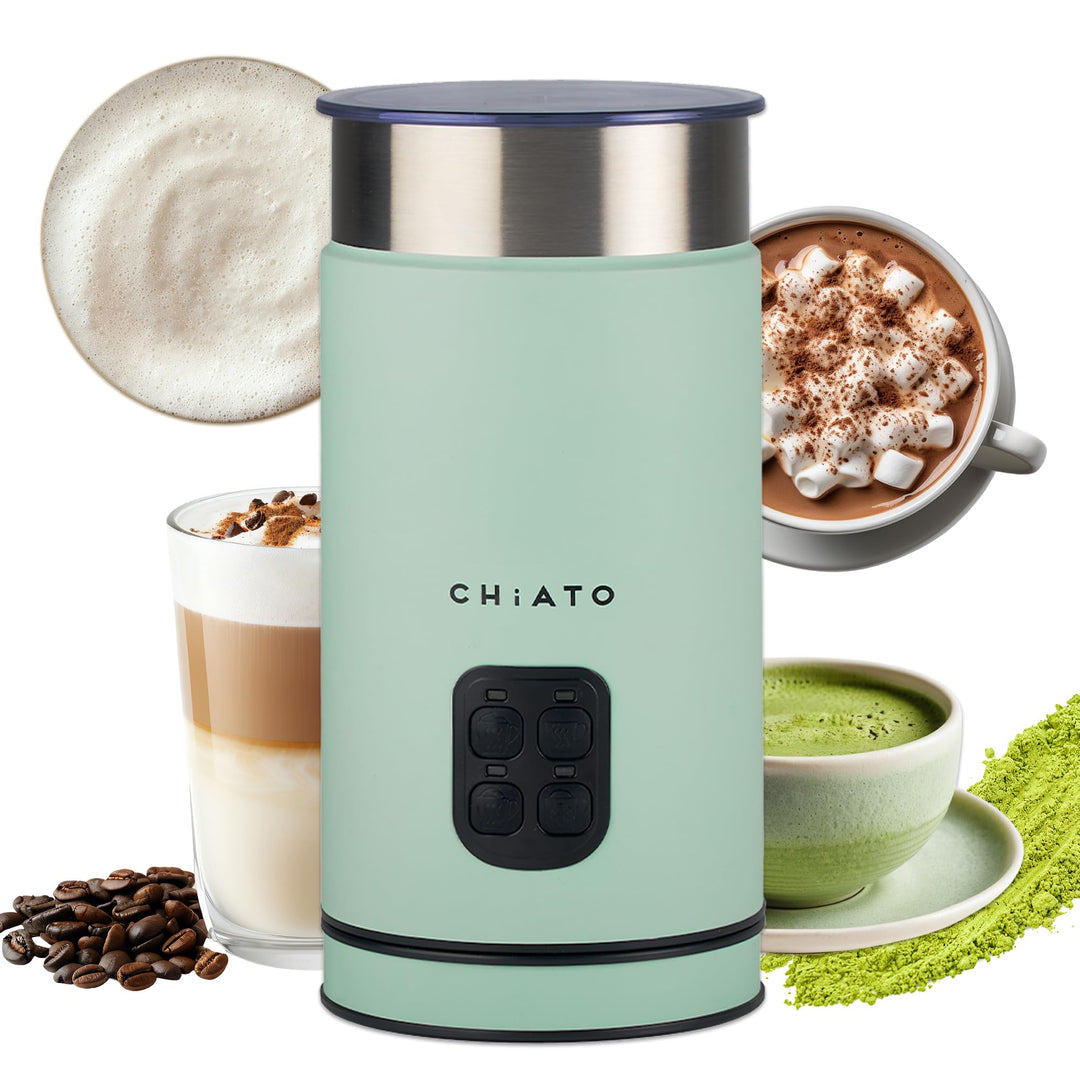 milkPLAY Milchaufschäumer Elektrisch & Milchschäumer - 4- in-1 Milk Frother, Milchkocher & Milchwärm