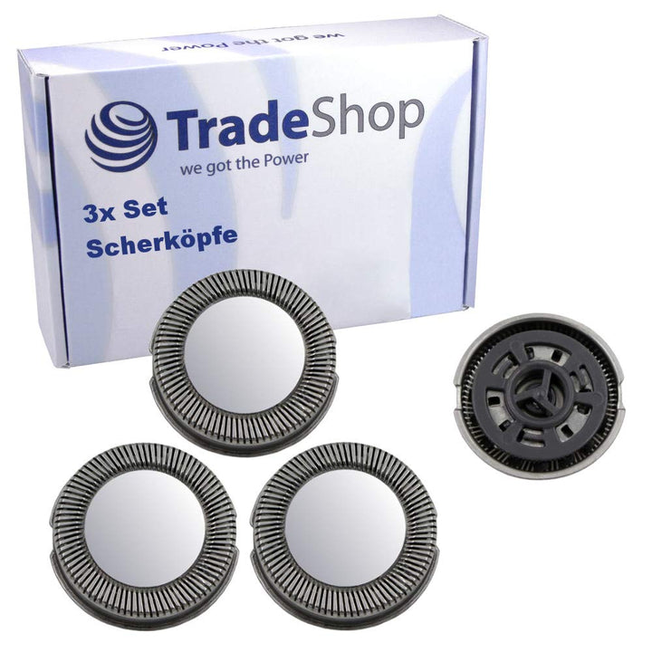 Trade-Shop 3x Ersatz für Scherkopf Philips HQ6851 HQ6852 HQ6879 HQ6868 HQ6861 HQ6854 HQ6853 HQ6849 H