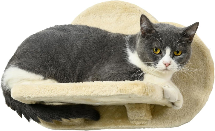PawHut Kletterwand Katzen, 4-teilig Katzenkletterwand Set, Katzen Wandelemente mit Kaztentreppe, Hän