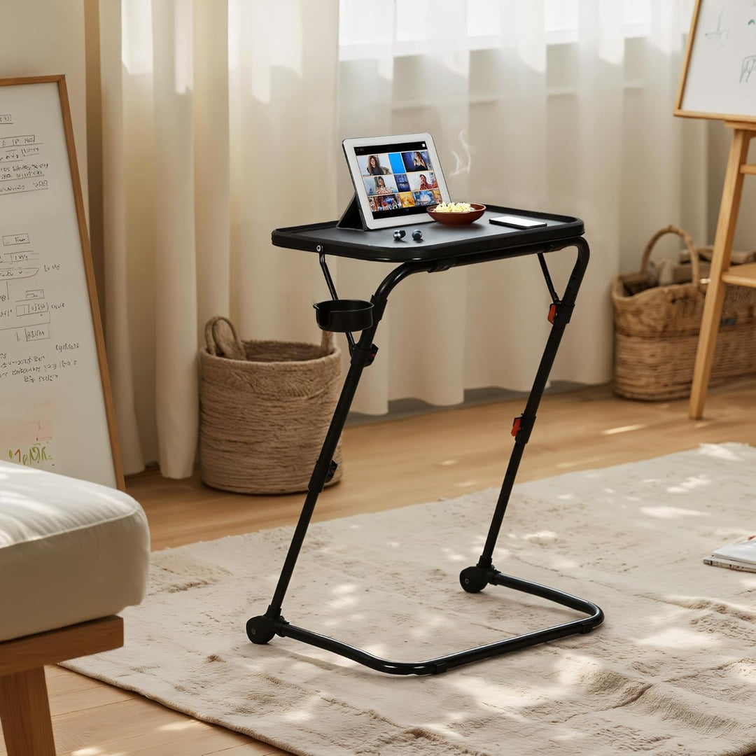 MEUBLE COSY Laptoptisch Frühstückstablett Höhenverstellbar Ohne Montage Betttisch Laptopständer Falt