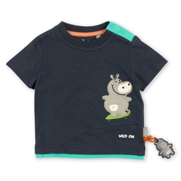 Sigikid Jungen T-Shirt 68 Blau/Safari, 68 Blau/Safari