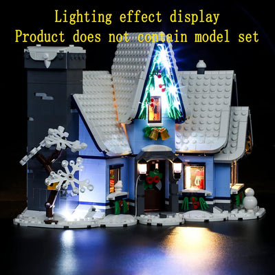 GEAMENT LED Licht-Set (Fernbedienung) Kompatibel mit Lego Winter Village Collections Santas Visit -