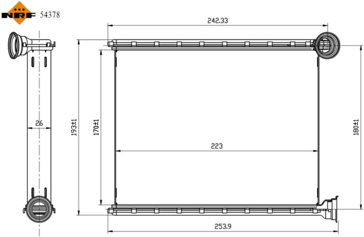 Nrf 54378 - Wärmetauscher, Innenraumheizung
