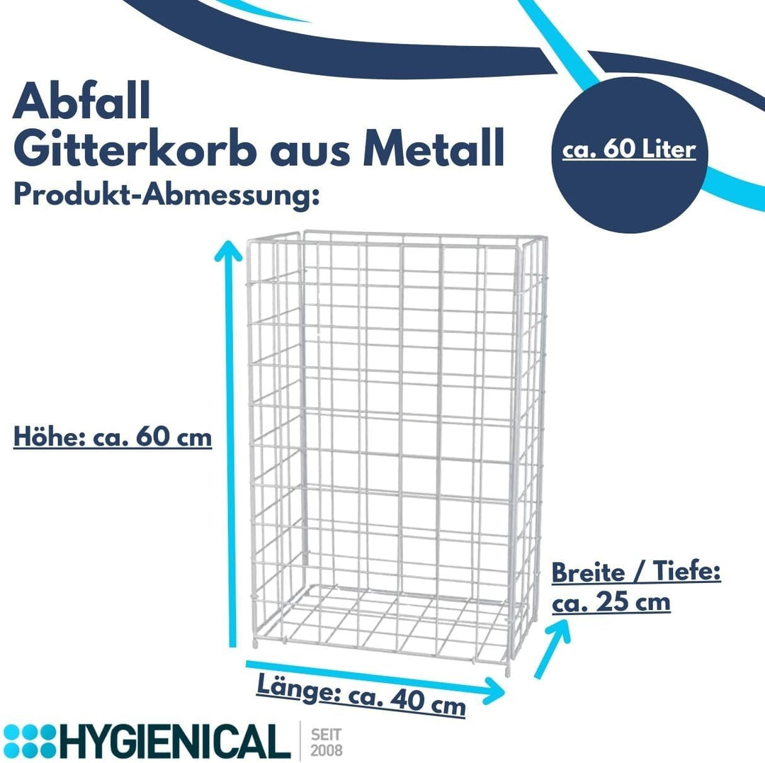 Metallgitterkorb für Müllbeutel, Gitterkorb aus Drahtgeflecht, Wäschekorb, Drahtgitterkorb für Abfal
