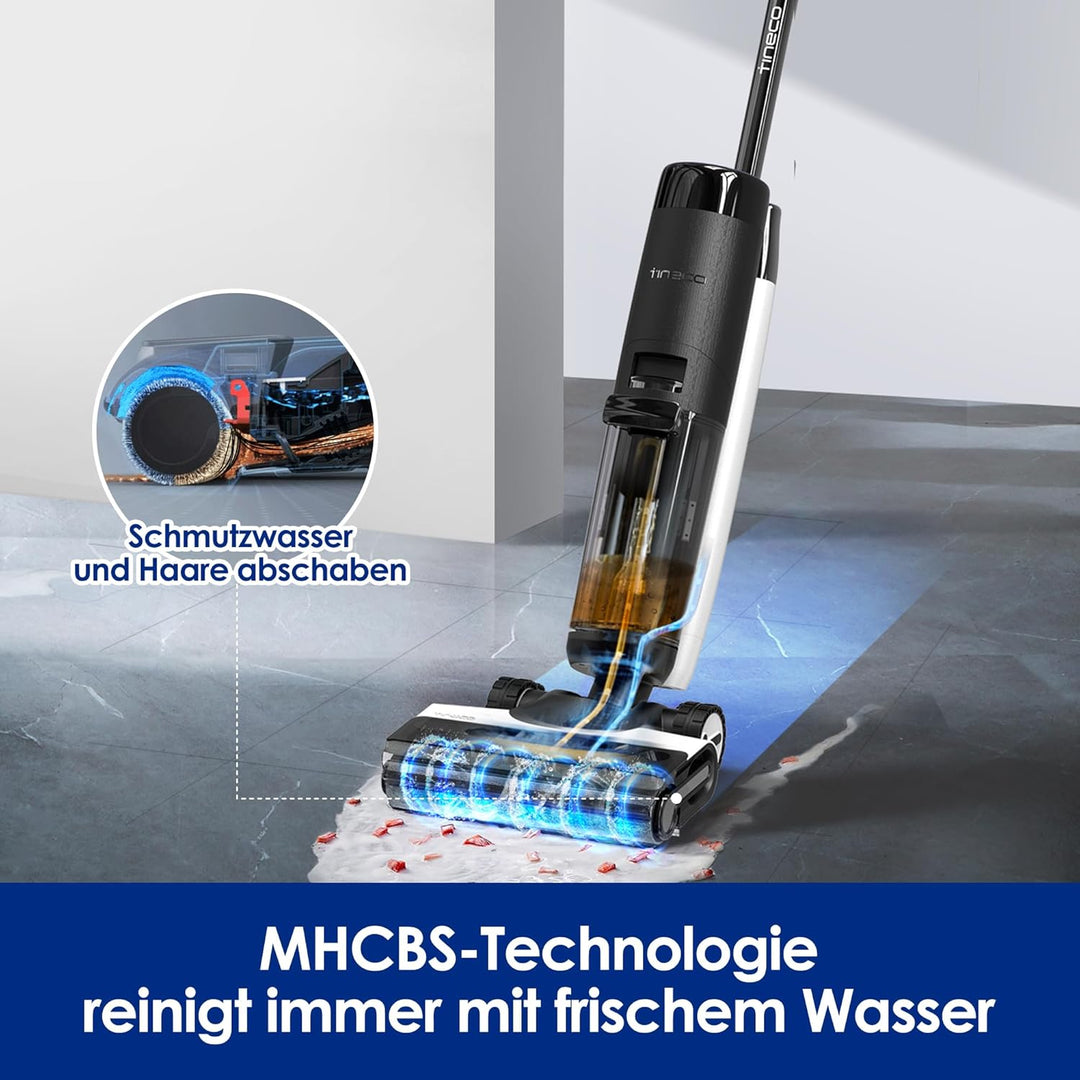 Tineco Floor One S7 Pro Nass Trockensauger Kabellos, Wischsauger 40min, Zentrifugal-Trocken, Doppels