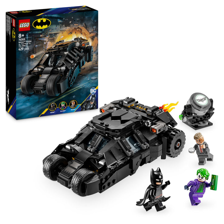 LEGO DC Batman: Batman Tumbler vs. Two-Face & The Joker - Superhelden Spielzeug mit Batmobil Auto -