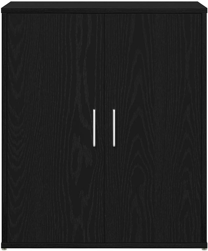 Homgoday Sideboard Schwarze Eiche 60x31x70 cm Holzwerkstoff Anrichte Model869143