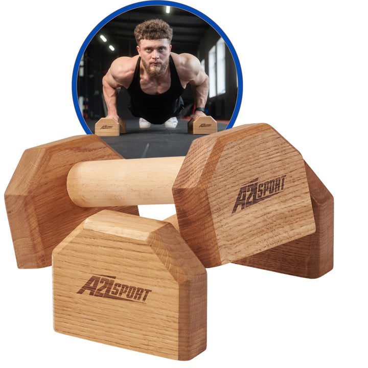 Liegestützgriffe Holz Handstand Griffe - Rutschfeste Parallettes Calisthenics Griffe Liegestütze - P