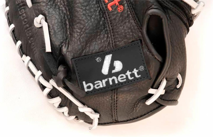 BARNETT GL-301 Baseball Handschuh Erster Base (First Base) Erwachsene, Echtleder, Wettkampf, Schwarz