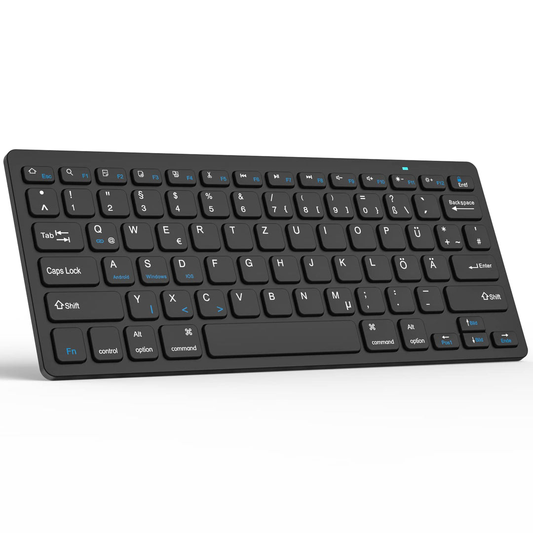 KBCASE Deutsche Bluetooth Tastatur für iPad/Samsung, Kabellose Tablet Tastatur für iPad,Samsung Gala
