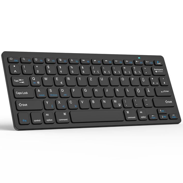 KBCASE Deutsche Bluetooth Tastatur für iPad/Samsung, Kabellose Tablet Tastatur für iPad,Samsung Gala