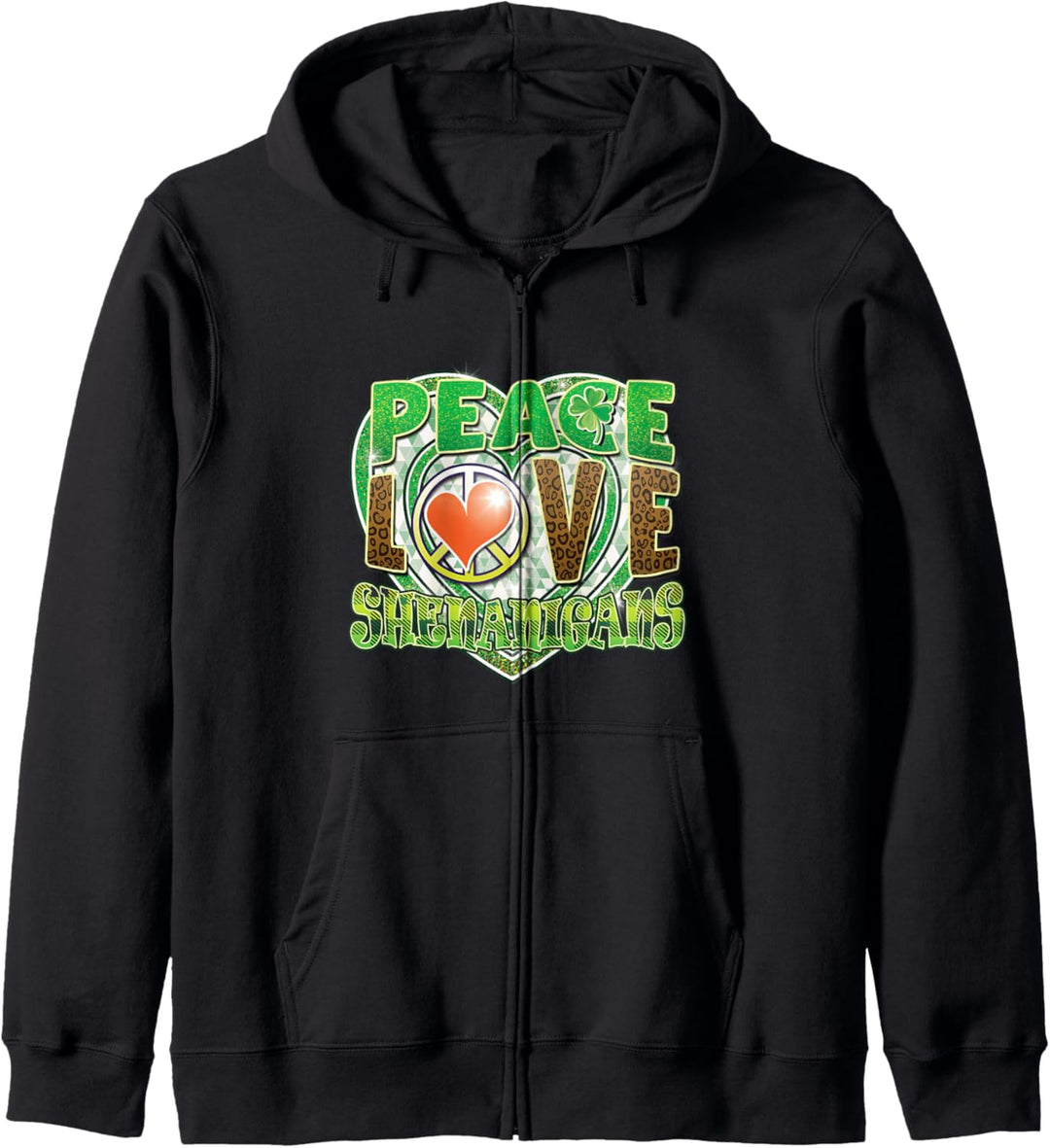 St. Patrick's Green Buffalo Plaid Shamrock Shenanigans Women Kapuzenjacke