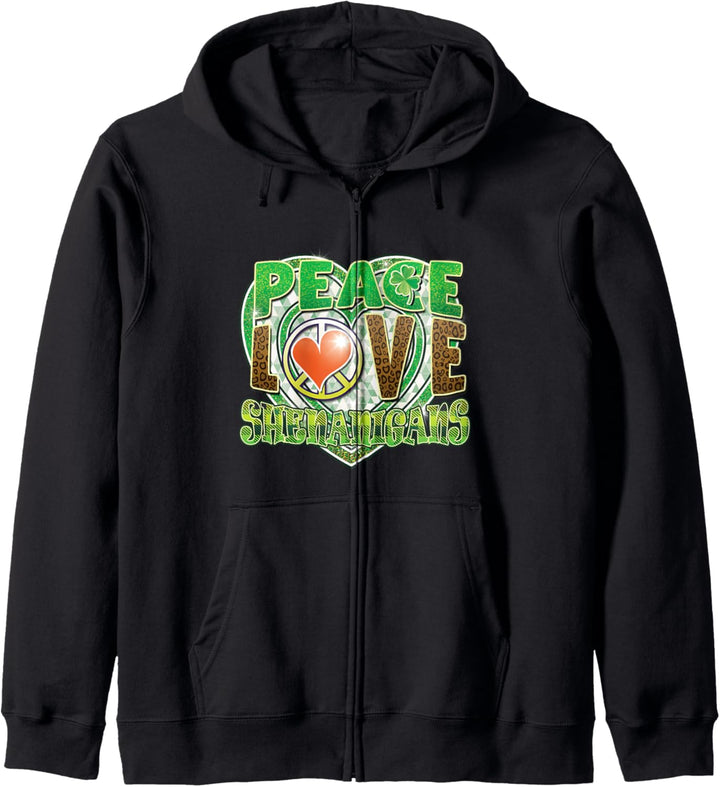 St. Patrick's Green Buffalo Plaid Shamrock Shenanigans Women Kapuzenjacke