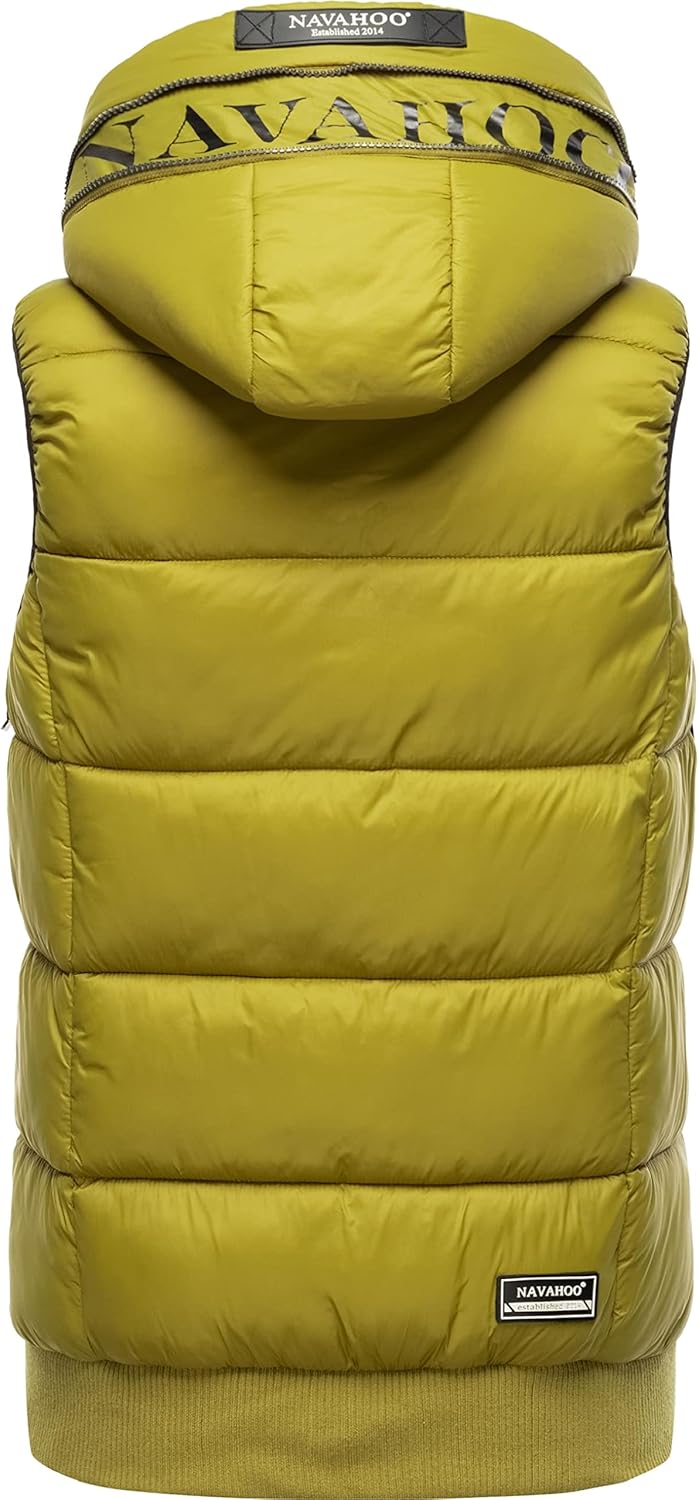 Navahoo Damen Steppweste leichte Outdoor-Weste Übergangsjacke mit Kapuze Kassidy XS-3XL XS Moss Gree