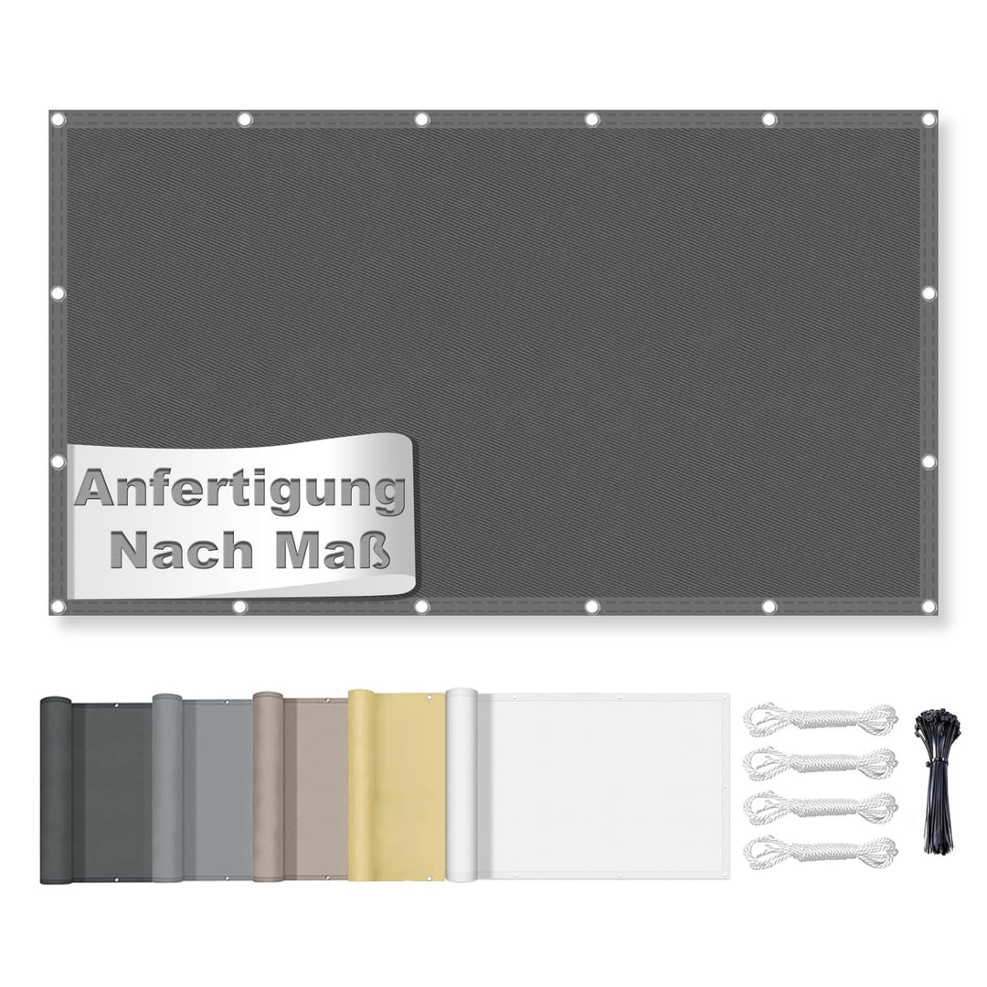 Sonnensegel Wasserdicht Rechteckig mit Ösen, Markisenstoff 95% UV Schutz, Sonnenschutz Markise Reiss