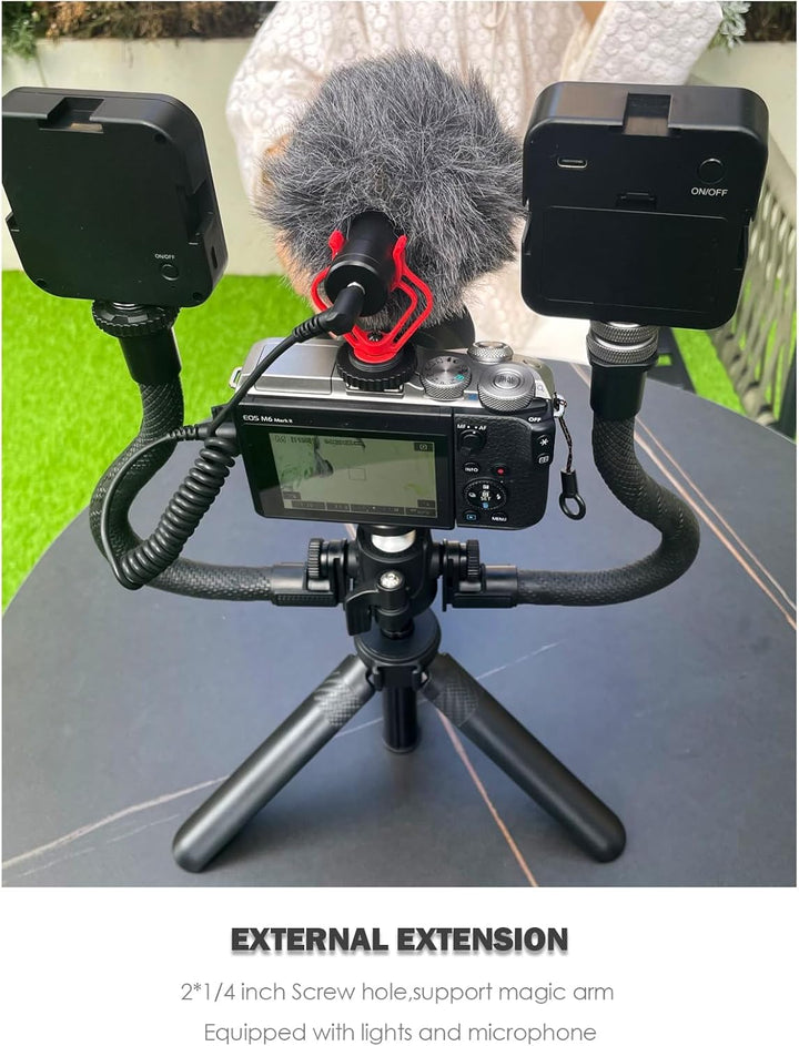 Kompakt Kamera Stativ, Lammcou Mini Tragbar Reisestativ mit Actioncan Stativhalterung, Klein Dreibei