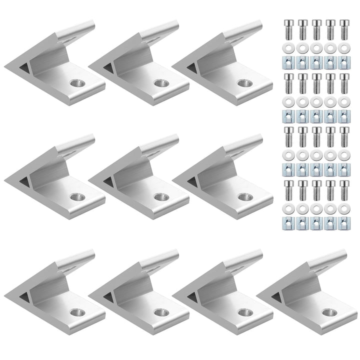 Eckwinkel Befestigungsmaterial Innenwinkel 45Grad 4040 Winkelverbinder Kamtop 10× Alu-Eckwinkel Prof