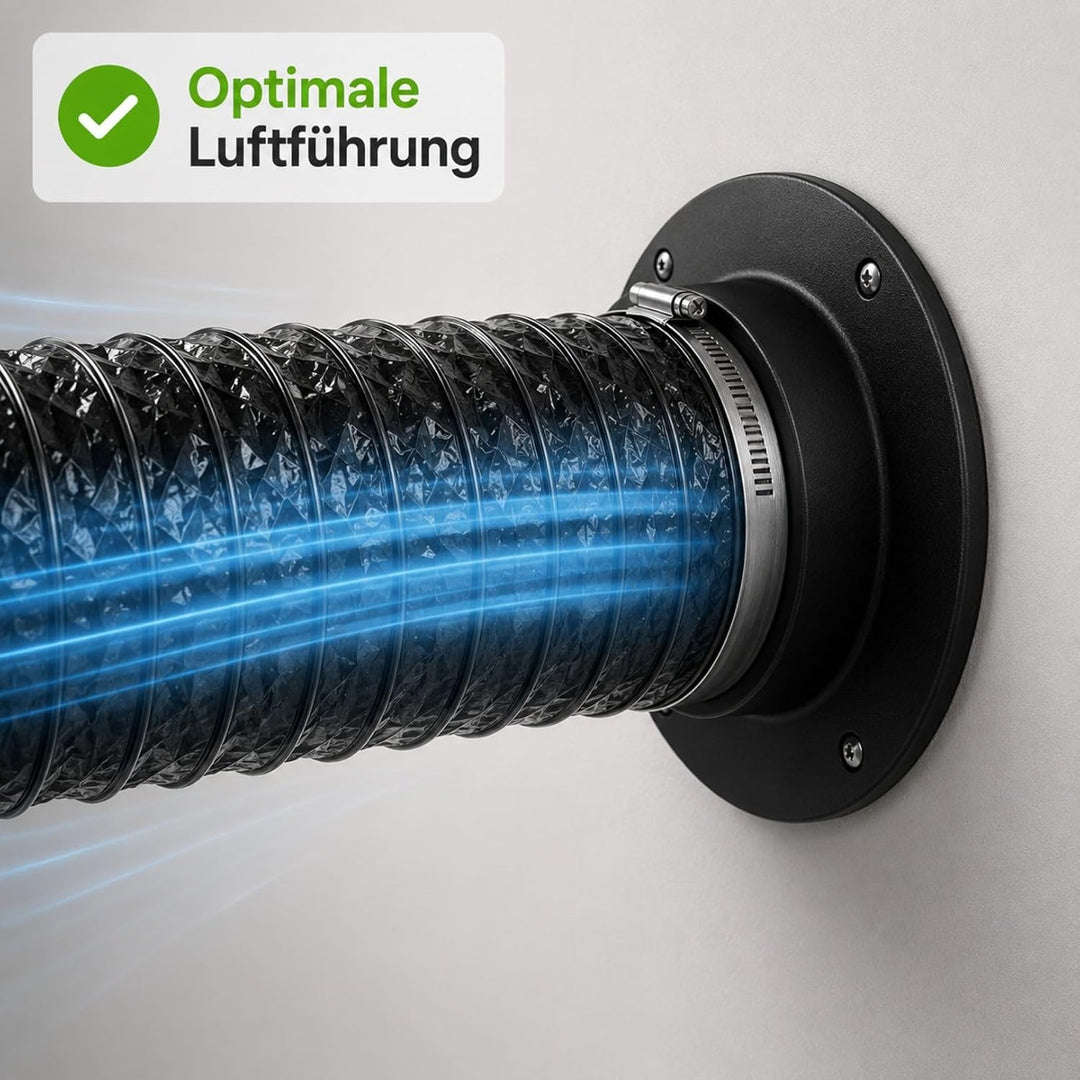 Weedness PVC Anschluss Flansch 400 mm für Lüftungsanlagen - Grow Anbau Lüfter Kupplung Indoor Belüft