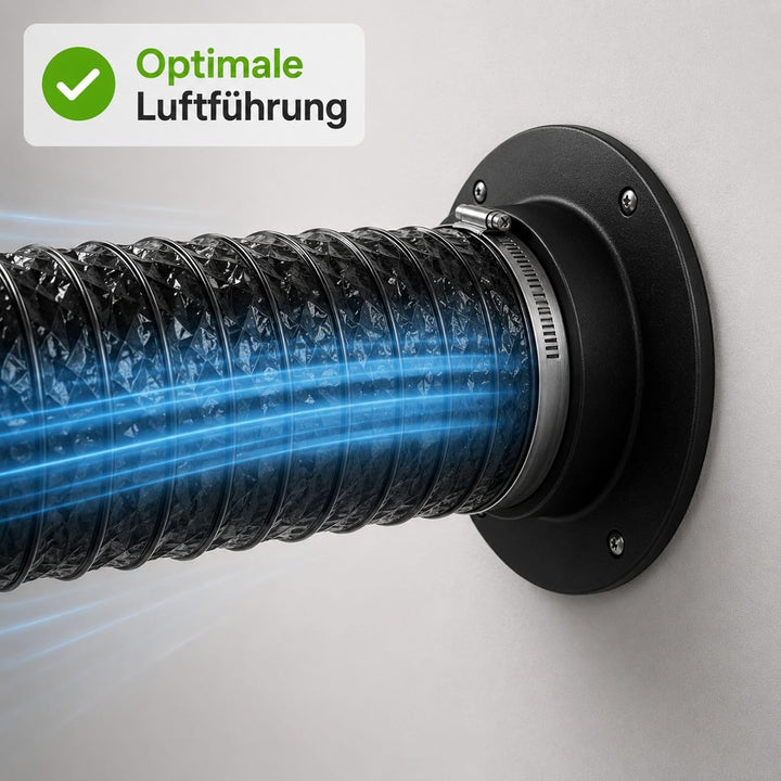 Weedness PVC Anschluss Flansch 400 mm für Lüftungsanlagen - Grow Anbau Lüfter Kupplung Indoor Belüft