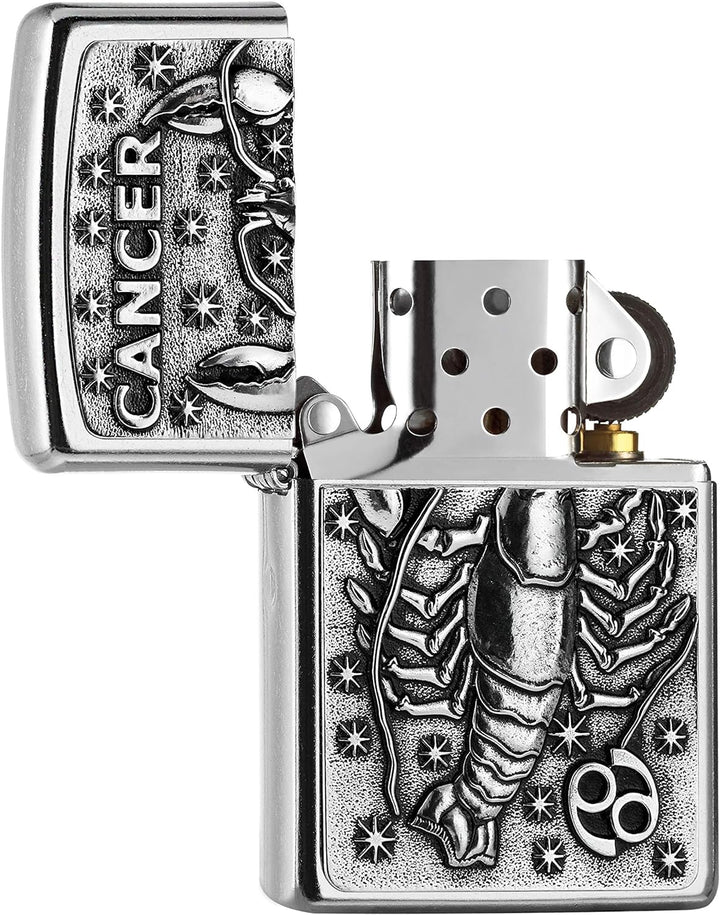 Zippo 2006504 PL 207 Cancer Tierkr. V19 Feuerzeug, Messing, Design, 5,83,81,2