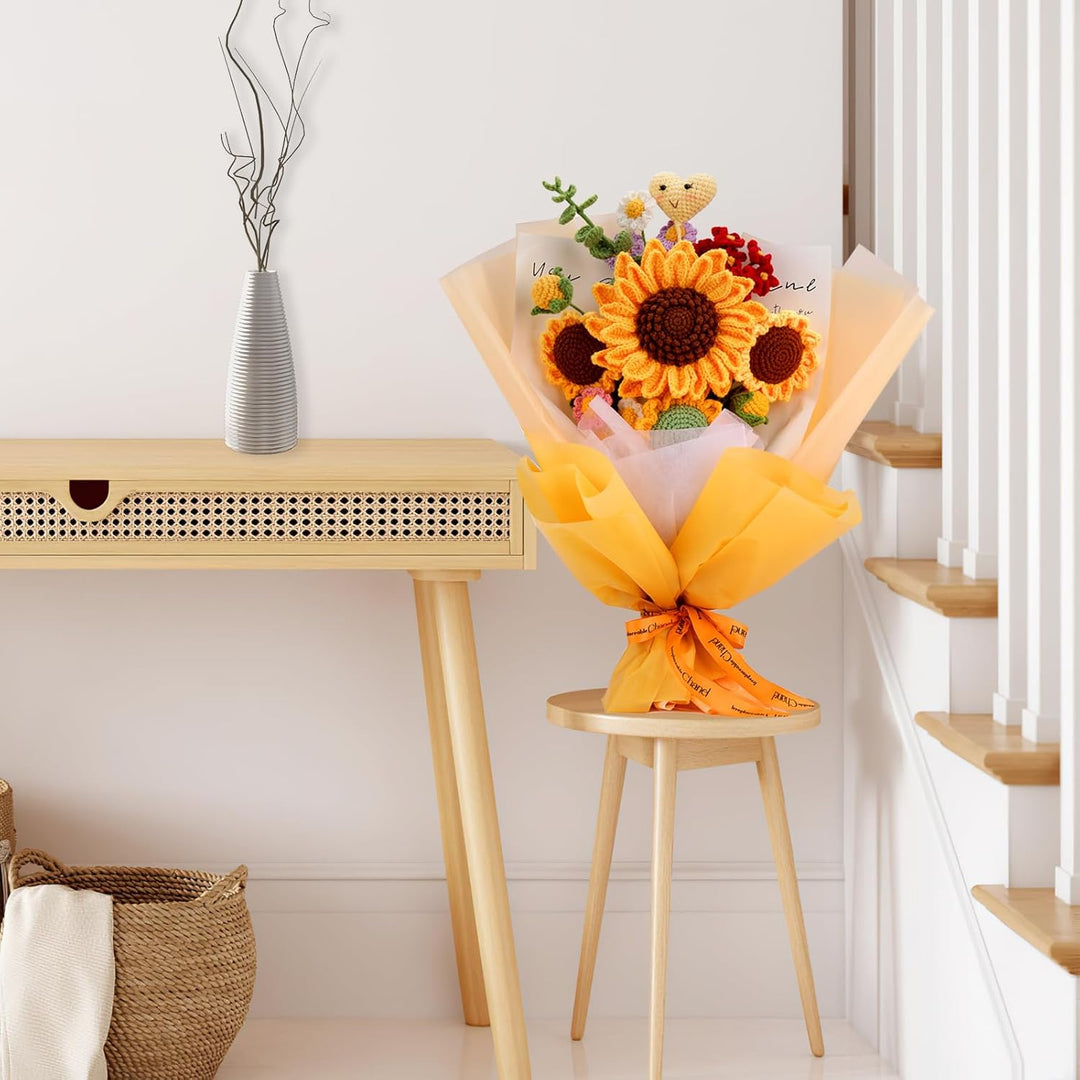 ASTNIC Häkelset für Anfänger, komplettes Blumen Häkelset für Anfänger Erwachsene, Blumenstrauss Häke