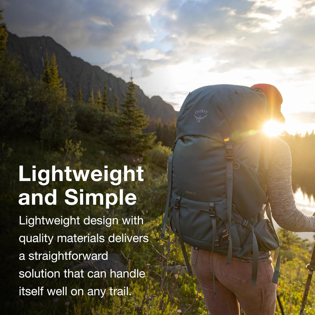 Osprey Renn Unisex Rucksack Cascade Blue/Melon Orange O/S - Fassungsvermögen 50L, Cascade Blue/Melon