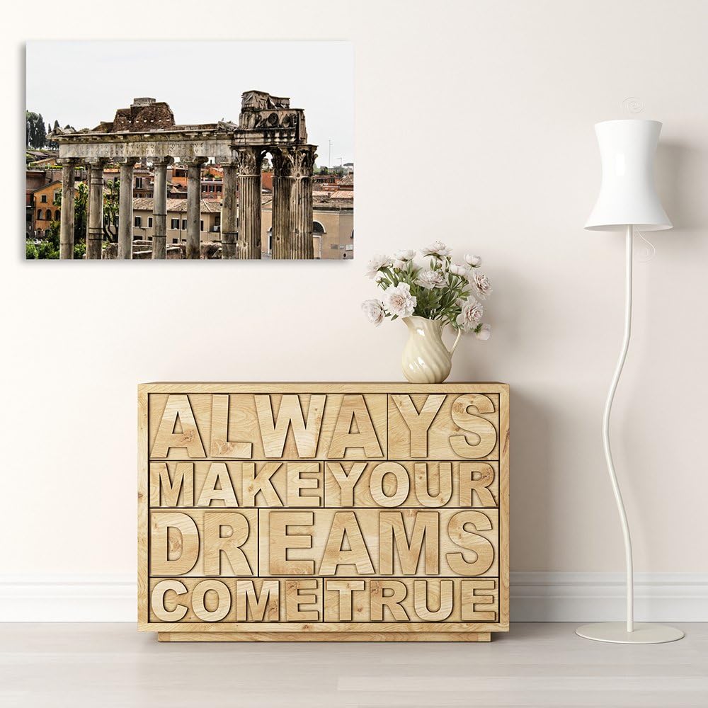 Feeby Frames, Leinwandbild, Bilder, Wand Bild, Wandbilder, Kunstdruck 50x70cm, FORUM ROMANUM, ROM, R