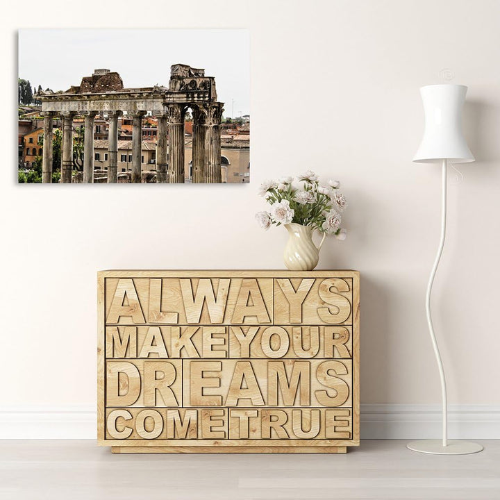 Feeby Frames, Leinwandbild, Bilder, Wand Bild, Wandbilder, Kunstdruck 50x70cm, FORUM ROMANUM, ROM, R