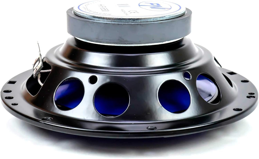 PNI HiFi650 Koaxial-Autolautsprecher, 120 W, 16,5 cm, 3 Pferde, inklusive Gitter 2er-Set