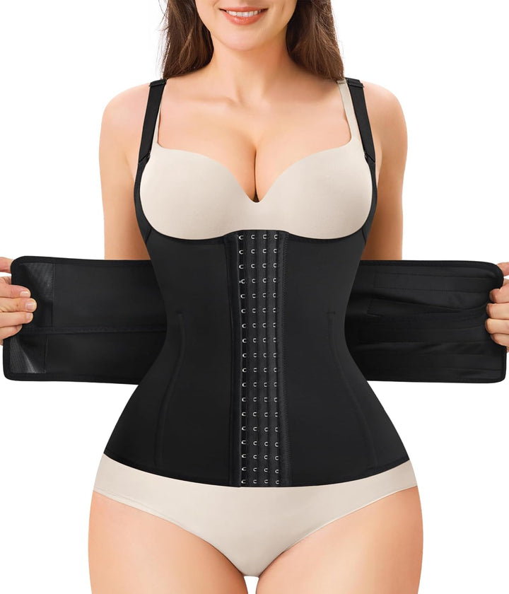 KUMAYES Bauchweggürtel Damen Fitnessgürtel Schwitzgürtel Sport Waist Trainer Korsett Bauchweg Taille