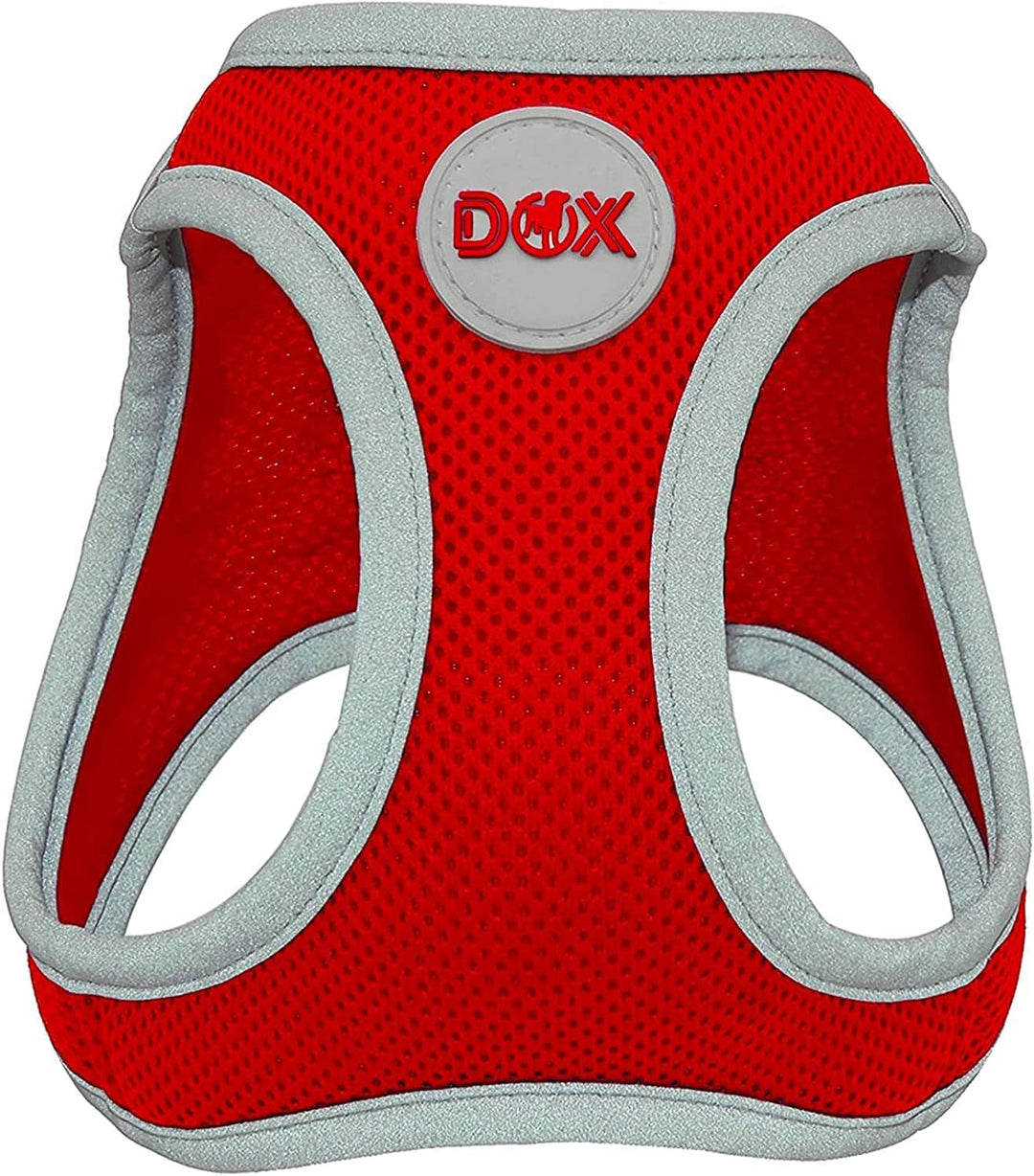 DDOXX Reflektierendes Airmesh Step-In Hundegeschirr - Verstellbare Brust Welpengeschirr für alle Grö