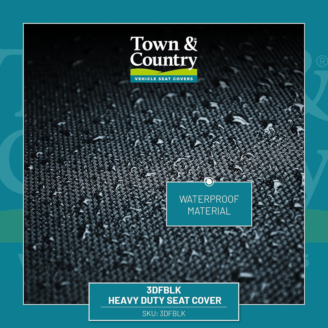 Town and Country 3D Universal-Vordersitzbezug, Schwarz Standard Schwarz, Standard Schwarz