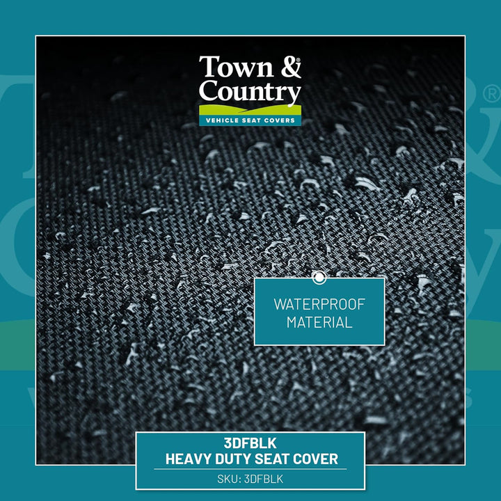 Town and Country 3D Universal-Vordersitzbezug, Schwarz Standard Schwarz, Standard Schwarz