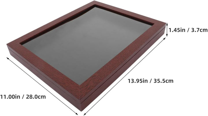 Cabilock Trikots-Vitrine aus Holz, Transparente T-Shirt-Vitrine mit Glas für Wand und Tischmontage,