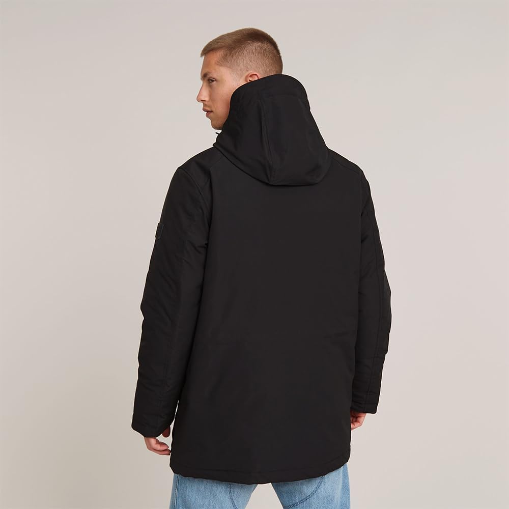 G-STAR RAW Herren Vodan Padded Hooded Parka Jackets L Schwarz (dk black D26402-D908-6484), L Schwarz