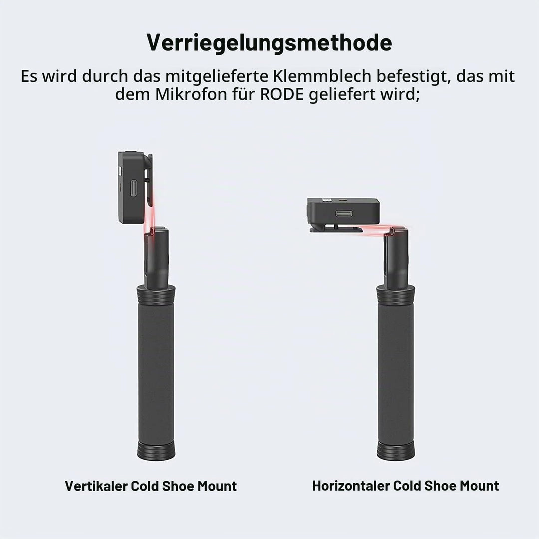 SMALLRIG Handadapter Holder Interview Grip Interview Mikrofon Griff Adapter für RODE Wireless Go II-