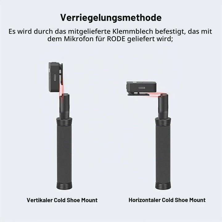 SMALLRIG Handadapter Holder Interview Grip Interview Mikrofon Griff Adapter für RODE Wireless Go II-