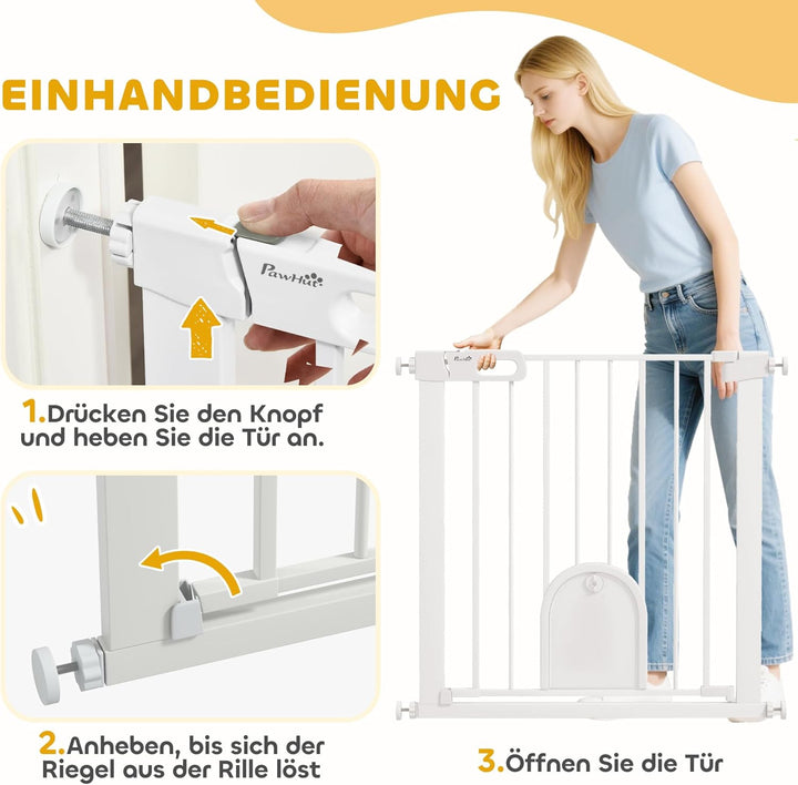 PawHut Türschutzgitter Treppenschutzgitter Hunde Absperrgitter Schutzgitter für Haustier Hundegitter