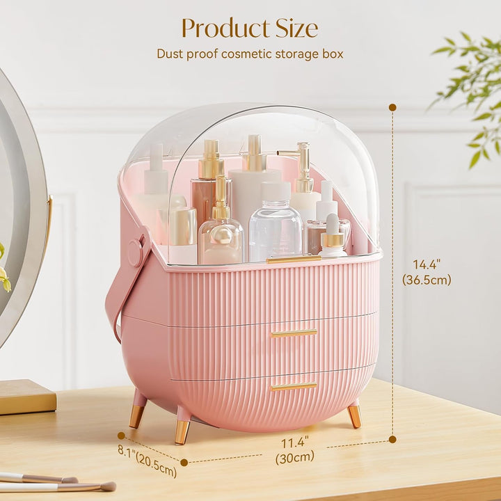 Make Up Organizer, Hautpflege Organizer für Schminktisch, tragbare Kosmetik Vitrine, Make up Caddy f