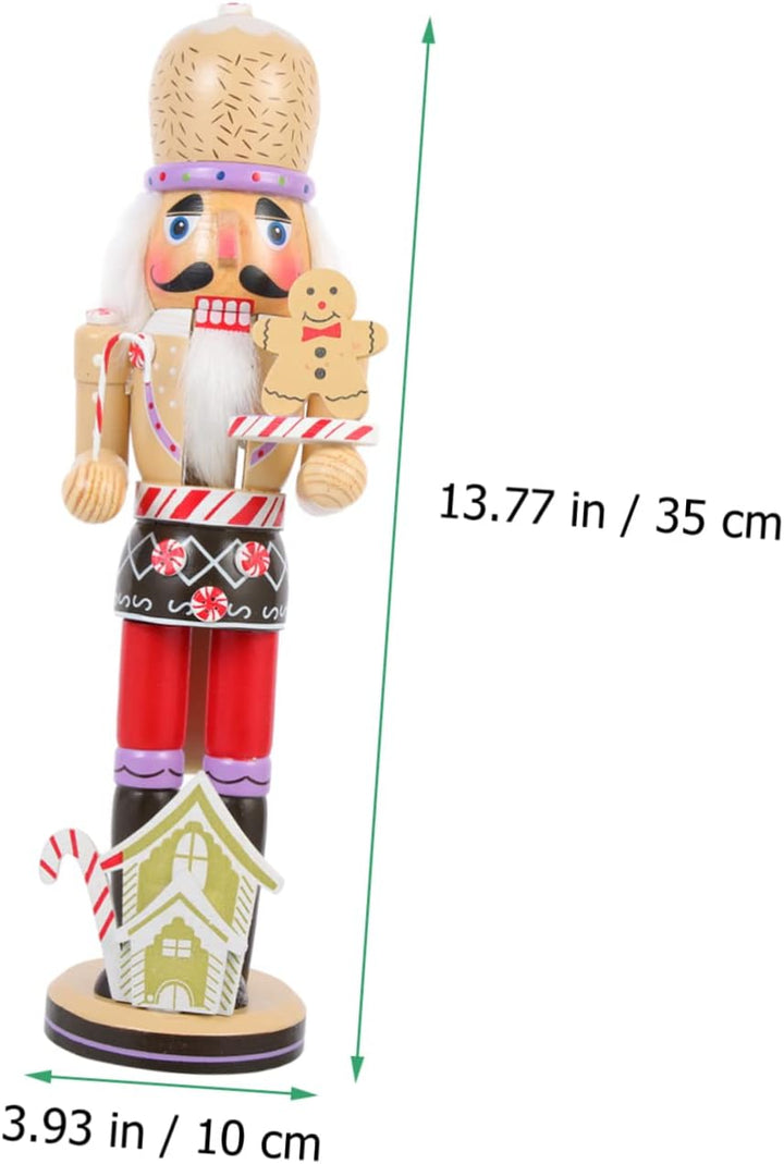 Ciieeo Desktop Holz Nussknacker Weihnachten Tisch Ornament Weihnachten Realistische Nussknacker Figu