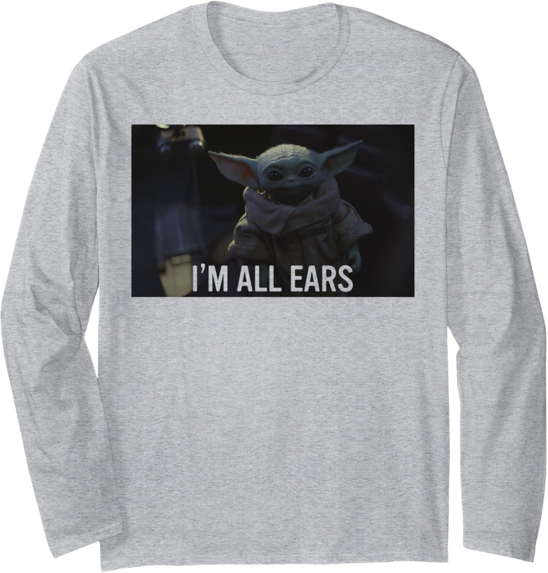 Star Wars The Mandalorian The Child I'm All Ears Frame Langarmshirt