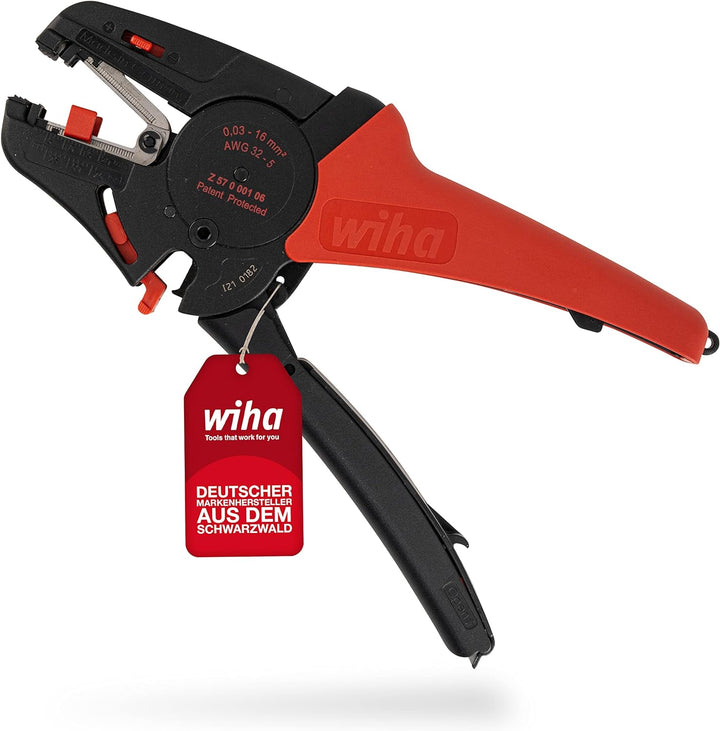 Wiha Abisolierwerkzeug automatisch (42062) Abisolierzange 200 mm I Kabelabzieher bis 16 mm² I Werkze