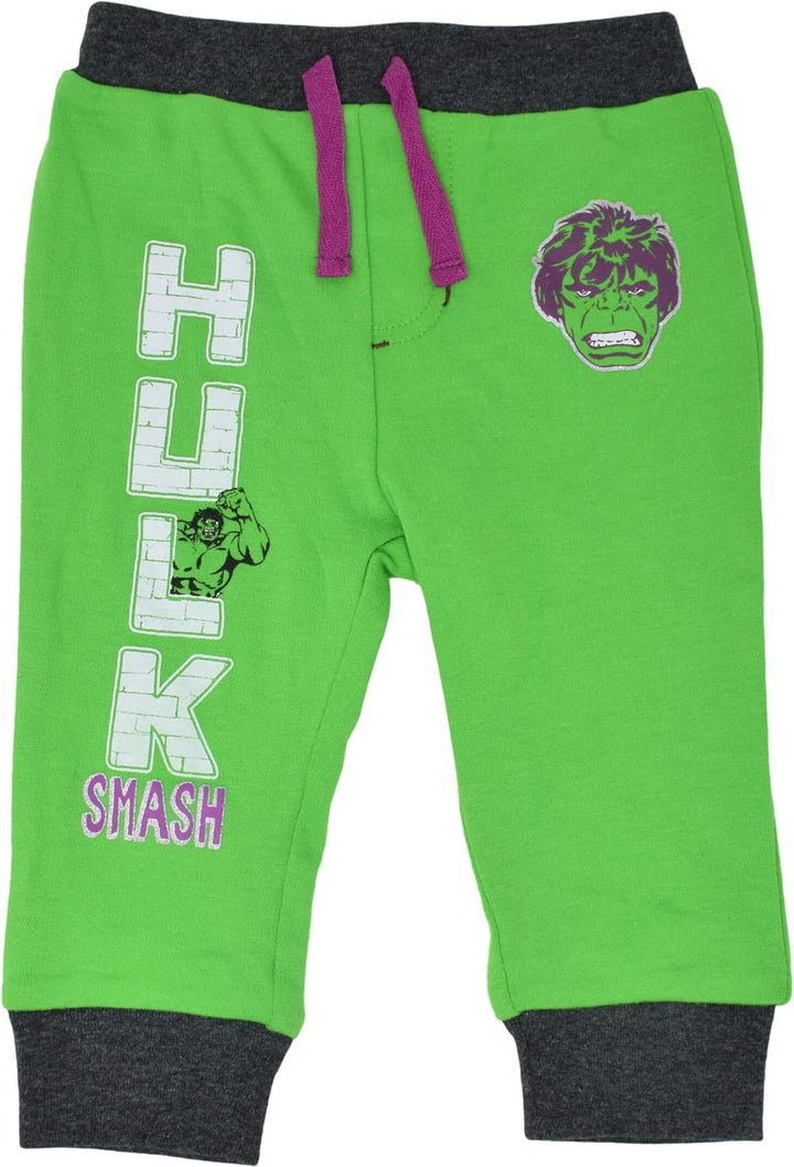 Marvel Avengers Black Panther Incredible Hulk Spiderman Baby Boys 4 Pack Pants Newborn