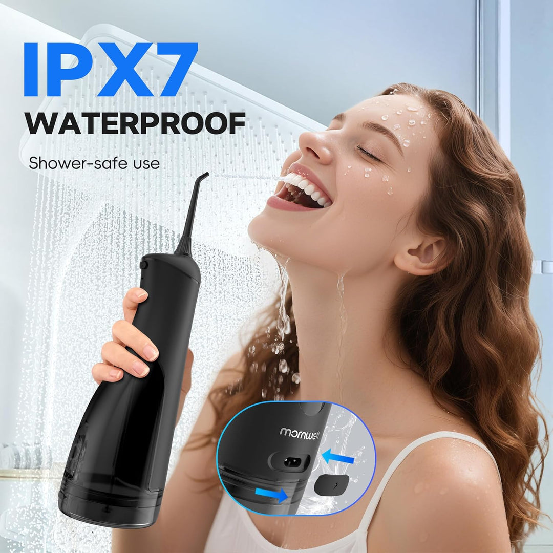 Munddusche Kabellos, Munddusche Testsieger 2026, 5 Modi 20 Wasserdruck & 5 Düsen, 300ML Wassertank,