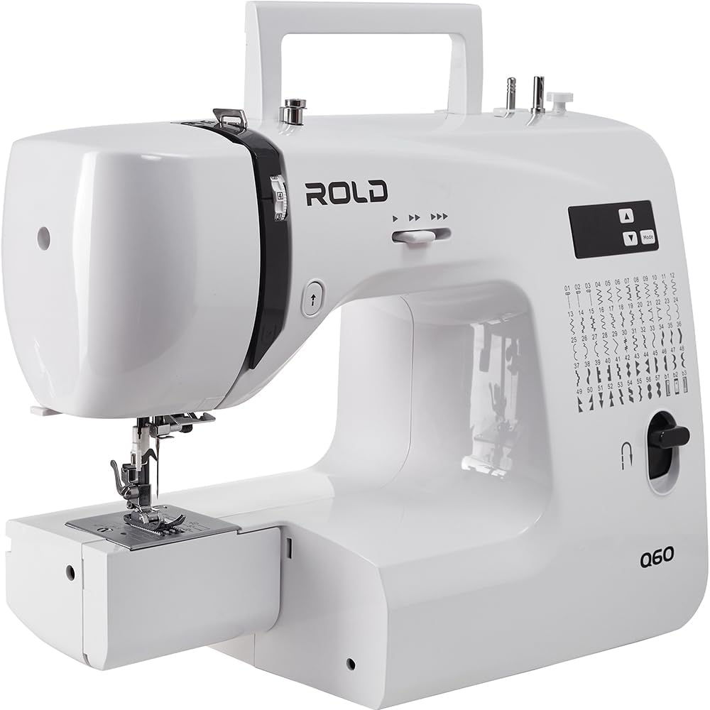 Rold Q60 Computernähmaschine | 60 Stichprogramme | Nadeleinfädler | Metallrahmen | LED-Beleuchtung |