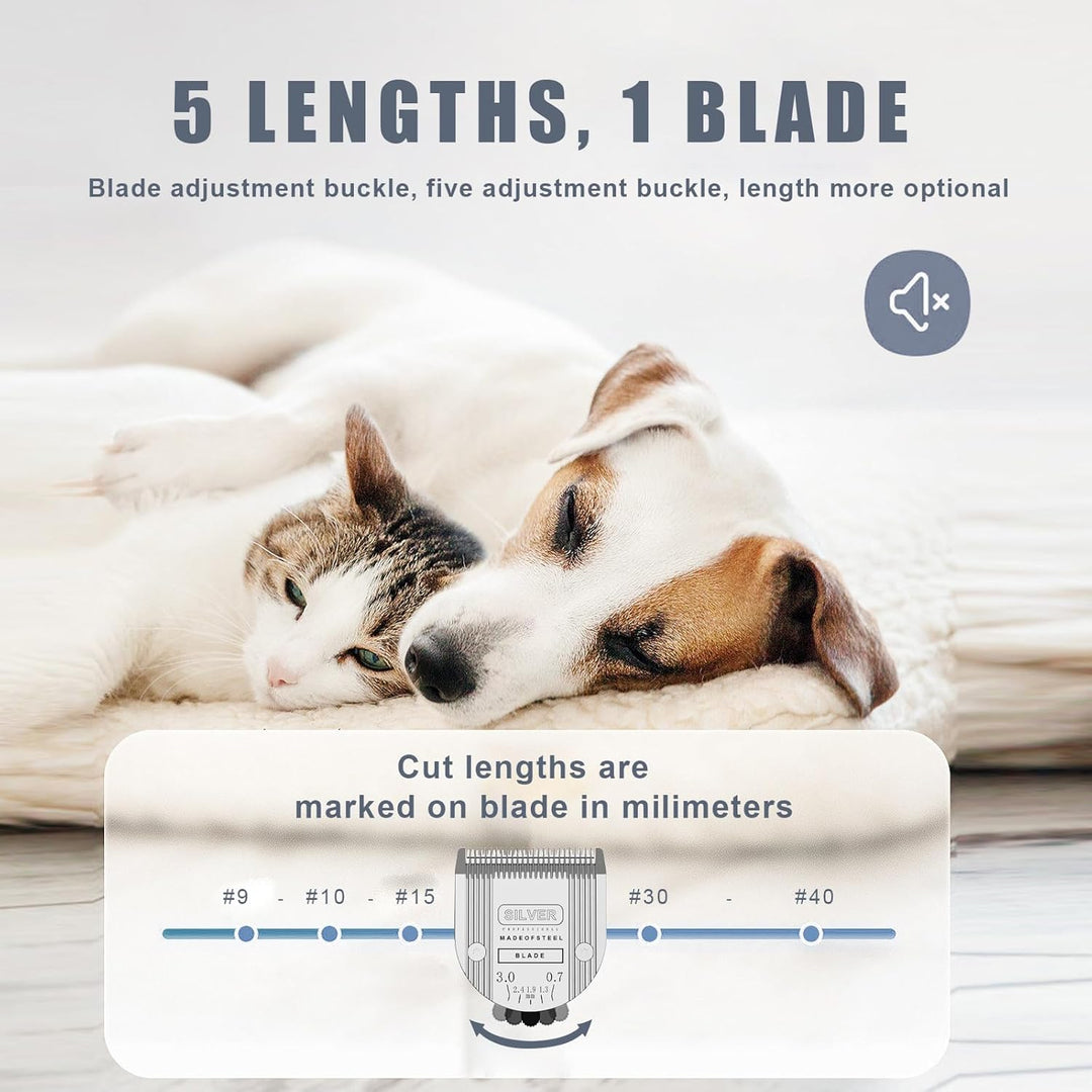 5-in-1-Ersatzklingen, kompatibel mit Wahl Bravura Clipper Chromado, Creativa, Figura Hunde-Schermasc