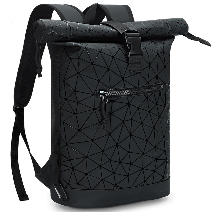 Rolltop Rucksack Wasserdicht für Damen & Herren, Grosser Laptop Rucksack mit Computerfach für 17 Zol