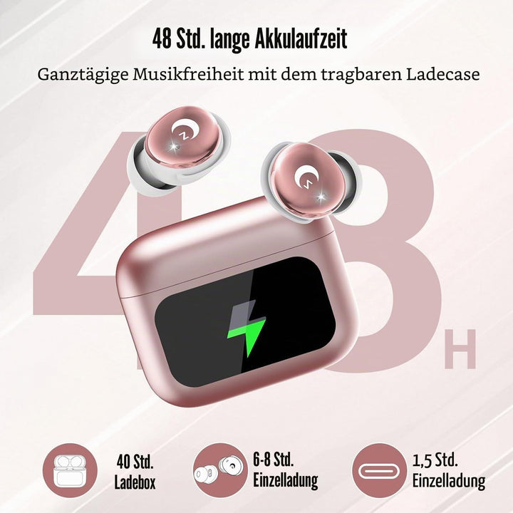 Bluetooth Kopfhörer, Mini 48 Std Schlafkopfhörer Bluetooth 5.4 mit Touchscreen, 2026 Neue in Ear Kop